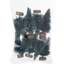 Mini Sisal Trees With Bases For Tabletop Model Train Diorama Craft Bottle Brush Christmas Pine Trees - 2.375 Inch -10 Count - màu xanh lá - Xem 4