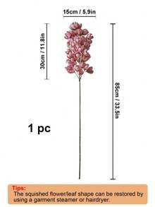 1 Stem Artificial Silk Locust Flower, Faux Hydrangea Flower, Fake Flower Stem, Suitable For Home, Wedding, Party Decor, Valentine's Day, Gift, Birthday, Graduation Ceremony And Other Occasions - Dusty Pink - View 8