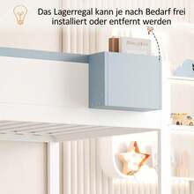 Kids Bed Frames, Headboards & Footboards - White+Blue + Wood + 90cm*200cm - View 5