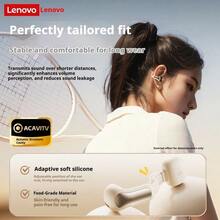 Auriculares Bluetooth Lenovo, estilo de clip para la oreja, tipo G de conducción ósea no intrauditiva, Bluetooth 5.4 inalámbrico para deportes y música, compatible con Apple, Xiaomi EA400 - Blanco - Ver 4