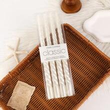 A Box Of 4 Morandi Gradient Colored Threaded 10 Inch Long Candles, Suitable For Home Use, Romantic Weddings, Decoration, And Candlelight Dinners Gifts Birthday Graduation - Multicolor - View 25