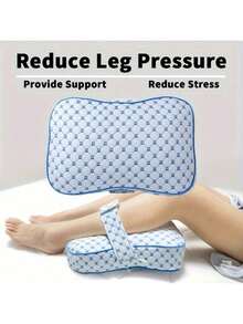 Pregnancy Leg Pillow With Strap For Side Sleeping Knee Support Pillow With Memory Foam & PP Cotton Anti-Injury Foot Pad Pillow Leg Separator Pillow Christmas And New Year Gifts (For Women) - Dusty Blue - View 2