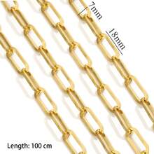 1米39.37英寸不锈钢高品质骨镀金字母O链卷链，适用于DIY珠宝制作材料 - 鏈條 - 查看 10