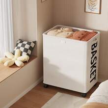 1个可折叠带轮收纳篮，多功能带盖洗衣篮，大容量可拆卸脏衣篮，超大承重，可折叠收纳节省空间，可水洗重复使用，适用于办公用品收纳、运动器材收纳、玩具收纳、衣物收纳，带轮洗衣篮，桌下收纳篮，情人节礼物，情人节装饰，复活节（由于光线和显示器原因，实际产品可能存在轻微色差） - 彩色 - 查看 13