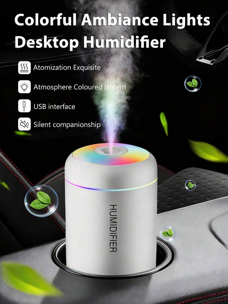 The Silent Car Fragrance Diffuser Is A Must-Have For Your Car. This Portable Car Humidifier Is Equipped With LED Mood Lighting, Available In Black And White. It Uses Ultrasonic Atomization Technology, Can Automatically Shut Off, And Allows You To Add Essential Oils. Suitable For Cars, Offices, Bedrooms, And Various Environments. - Black and White - View 6