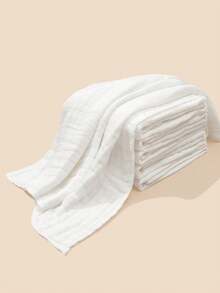 1条超大号柔软婴儿毛巾，可作浴巾、尿布垫、围兜，吸水性强，防污渍，适合居家及户外使用。 - 彩色 - 查看 1