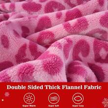 Waitu Wearable Blanket Sweatshirt Gifts Women And Men, Warm And Cozy Blanket Hoodie, Thick Flannel Blanket With Sleeves And Pocket - Gray - Leopard Pink - View 4