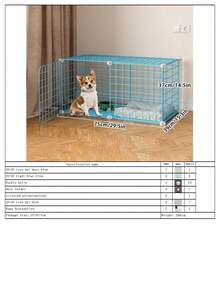 Rabbit Cage With Tray, Convenient Cleaning, Small Pet Cage With Litter Box, Indoor Puppy Villa, Litter Box Separation, Home Use Small Cat Cage - Assembly - View 15