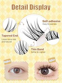 36 PCS False Eyelashes, With Lengths Ranging From 7 To 12 Mm - The False Eyelashes Are Distributed In A Segmented Density Pattern. The Front Part Is Thicker, The Middle Part Is Natural, And The Rear Part Is Elongated, Creating A Mysterious Gaze. Suitable For Parties, Banquets, Business Occasions, Etc., It Boosts Confidence And Presence. The Unique Packaging Makes It An Excellent Gift Option - Olive Green - View 5