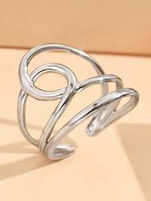 1 件复古皇家风格拇指针织多层开口戒指，厚实可调节戒指，坚固的波西米亚风格优雅戒指，适合所有季节的女士珠宝，送给她的礼物