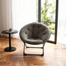 Living Room Chairs - Gray + Fabric+Metal - View 7