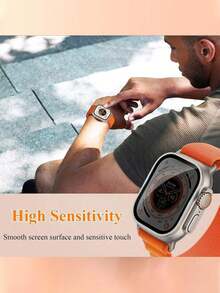 3pcs Anti-Peeping New 11th Gen Screen Protector, Applicable Toh Ultra/SE/8/7/6/5/4/3/2/1/10/11, 38/40/41/42/44/45/49/46mm, 3D Full Coverage Watch Film, Anti-Peeping Film - Black - View 4