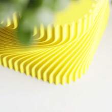 ORIZZONTE Modern Decorative Vase With Intertwined Spiral Structure – Dynamic Minimal Design For Plants, Cactus, Bonsai – Home/Office Gift Idea – Available In 2 Sizes – 100% Made In Italy, Shipping From Italy - 黃色 - 查看 3