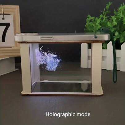 1 pieza Teatro holográfico 3D DIY STEM, modo de visualización dual, kit de experimento de física y ciencia DIY, proyector para teléfono inteligente y tableta, kit de manualidades creativas, regalo para estudiantes, opción de regalo perfecta, adecuado para tabletas y teléfonos inteligentes