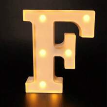26 Letter LED Lights Luminous Number 0-9Lamp Wedding Birthday Christmas Decoration Decoration Night Light Party Bedroom 16CM Height (Without Battery) - White - View 43