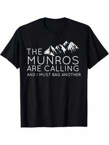Camiseta Must Bag A Munro Berg - Camisa casual de manga corta negra con diseño escocés de las Tierras Altas, tela transpirable con estiramiento medio, ajuste regular para excursionistas y entusiastas al aire libre, equipo de senderismo - Negro - Ver 6