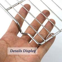 Grilling Rack Heavy Duty Wire Grate Oven Roasting Rack 5.3 X 8.75 Inch Rectangle Baking Cooling Steaming With 4 Legs Stainless Steel Rack 5.3"X8.75"22.2X13.5cm - 5.3"*8.75" - View 3