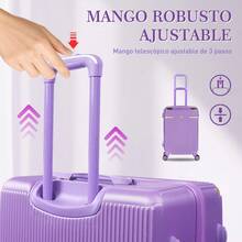 Maletín De Viaje De Negocios Ligero De 20» Y Gran Capacidad Maleta 10 Kg Cabina Candado Doble Llanta 360° - Violeta 8183 - Ver 4