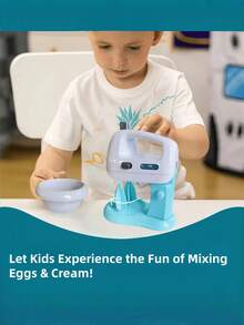 Kids Toy Egg Beater, Pretend Play Toy With Light And Sound, Simulating Egg Whipping Process, Household Appliance Toy, Role Play Game, Educational Toy For Boys And Girls, Holiday Birthday Gift, Mini Realistic Household Appliance Toy, Baby Toy, Girls Toy, Children's Game, Toddler Toy - Egg Beater - View 7