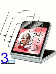 3片装，兼容三星Galaxy Z Flip 6/5，高清全覆盖钢化玻璃膜，9H硬度钢化玻璃膜 - 無色 - 查看 11