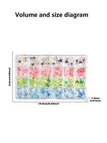 8000颗/24格盒装，3D玫瑰花蕾+珍珠水钻+彩色蝴蝶，美甲饰品，美甲水钻套装，DIY美甲、发饰、杯子、手机壳、包包及其他装饰品 - 西瓜粉 - 查看 8