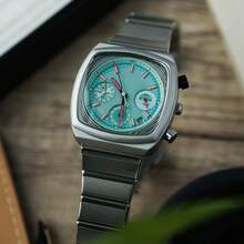 [CILOA] Reloj mecánico cuadrado para hombres: marca auténtica, diseño de alta gama, que adopta "agujero de gusano" y tubo de tritio, reloj deportivo para hombres - excelente opción de regalo de Navidad - Azul - Ver 4