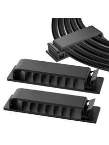 Eight Hole Single (Conventional Adhesive) Wire Fixing Clip - Self-Adhesive Wire Organizer
