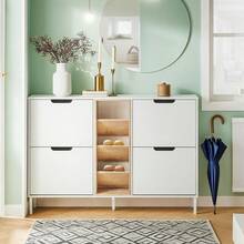 SoBuy Shoe Cabinet FSR183-WN - White - View 1