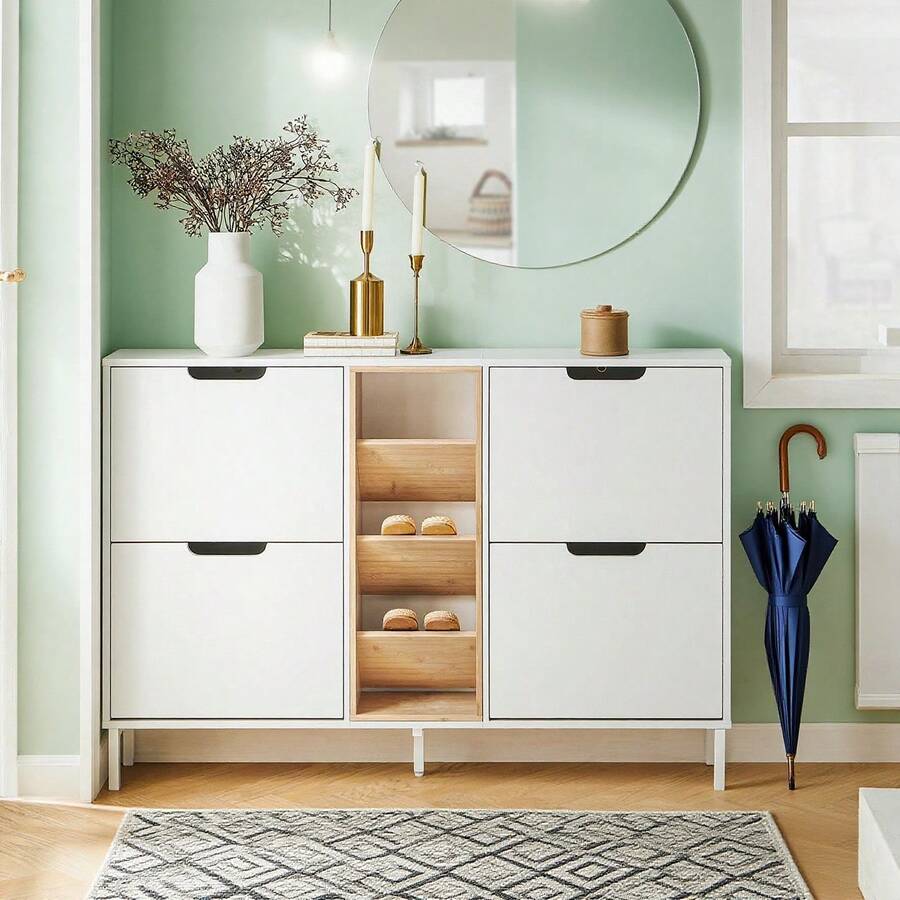 SoBuy Shoe Cabinet FSR183-WN - White - View 1