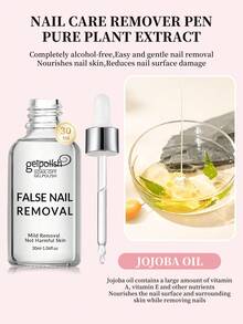 30ml Gel Nail Polish Remover, Ultra-Powerful & Removes Glitter And Dark Colored Paints, Paraben Free For Nails | Acetone Nail Polish Remover For Nails For Removal Of Glue Gel, Acrylic & Dip - Clear - View 2
