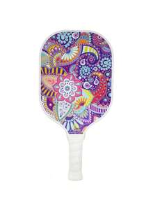TUBAO Pickleball Paddle Set Glass Fiber Bohemian Mandala Pattern With Vibrant Multicolor, Includes Storage Bag & Balls, Leisure Sport Gear For Outdoor Indoor Activities, Lightweight Sweat-Absorbent Grip For Comfortable Use, Stylish Sports Kit