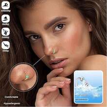18G Opal Nose Ring, 8mm/10mm, Hypoallergenic 316L Surgical Stainless Steel - Suitable For Nostril/Septum Piercings And Cartilage Piercings, Unisex, Ideal For Everyday Wear, Promotes Healing, Designed For New Piercings, Comfortable To Wear, And Won't Interfere With Sleep.