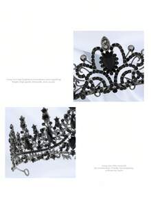 Halloween Ghost Bride Set: Black Wedding Crown Veil Shoulder Strap, Gothic Bachelorette Party Decoration Set - Black Crown Veil, "Bride Or Die" Belt, "Bride To Be" Lace Garter With Bow - Spooky Bridal Shower Gift Suitable For Dark-Themed Hens Party Supplies - Multicolor - View 5