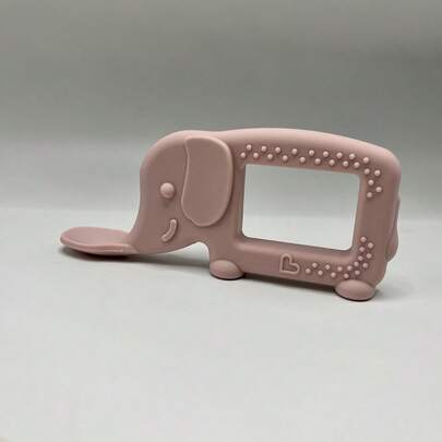 Cartoon Baby Silicone Funny Teether, Chew Toy, Pacifier, Anti-Bite Hand Tool, Teething Massager, Chewable Spoon