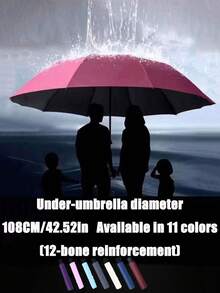 Unisex, Large 12-Rib Windproof And Rainproof Folding Umbrella, Suitable For Business Men And Women Traveling, Reinforced Umbrella For Rainy And Sunny Days, Suitable As A Windproof Travel Umbrella, Outdoor Hiking And Camping, Aluminum Shaft, Lightweight, Strong UV Protection, Foldable, Compact, Portable, Automatic Open, Sunshade Umbrella, Holiday Gift