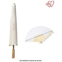 Wedding White Paper Parasol Umbrellas (1-Pack): Paper/Bamboo Umbrellas With Elegant Handle. Bridal Shower Supplies, Party Favors, Table Decorations Best Gifts, Wedding Decor, Home Decor, Room Decor Bride Birthday Graduation Birthday Decorations Party Decorations Bachelorette - White - View 14