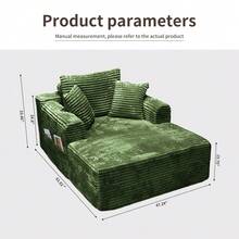 47'' Boneless Cloud Sofa Bed – Deep Seat Cushion No Assembly Required, Modern Fluffy Loveseat Couch For Living Room & Bedroom,For Small Spaces, Apartment, Movie Night - 綠色 - 查看 3