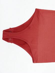 Suprenx 1pc Women's Long Sleeve Tummy Control Lift Bust Bodysuit - Red - View 6