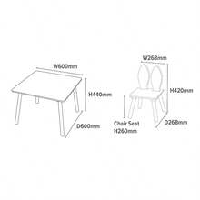 Kids Bunny Wooden Table & Two Chairs Set - Bunny - View 5