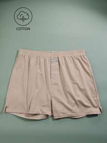 3pcs Casual Basic Knit Fabric Elastic Soft Mid-Waist Men's Loose Fit Crotch Front Closure Pants