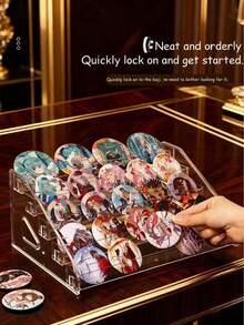 1 pieza Soporte para exhibición de tarjetas, Soporte vertical acrílico para tarjetas de felicitación, Estante acrílico transparente multicapa adecuado para tarjetas calificadas por PSA, tarjetas de béisbol y exhibiciones de tarjetas postales y pegatinas - transparente - Ver 7