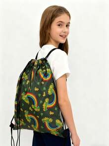 4 types de sacs de courses - [Spécial Saint-Patrick] Sac cadeau de fête de trèfle, Fourre-tout de célébration thématique avec design de charme vert chanceux - Multicolore - Voir 10