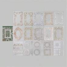 30 Sheets/Pack Retro Art Basics Versatile Lace Borders Scenery Scrapbook Supplies PET Waterproof Stickers Small Fresh Flowers Plants Little Bear Love Diary Bookkeeping Materials Decoration Collage Cute Stickers For School Stationery Supplies - Multicolor - View 17