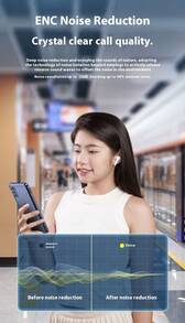 Lenovo 联想 TC3307 无线蓝牙耳机，有线连接，超长续航，低延迟，立体声高品质音效，降噪麦克风，游戏，音乐 [超低延迟 + 千元级音质] - 白色 - 查看 2