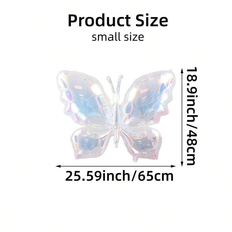 2/4 piezas de globos de aluminio transparentes y coloridos con patrones de mariposa, y decoraciones de boda sencillas que se utilizan para cumpleaños, bodas, compromisos, fotografía al aire libre, fiestas de ducha, granjas, decoraciones de arco de globos, decoraciones de fiestas de ducha, despedidas de soltero, decoraciones para revelar el género, decoraciones para fotografía al aire libre, accesorios de fotografía, decoraciones para fiestas de princesas, San Valentín, y se pueden combinar de forma DIY - Multicolor - Añade 8