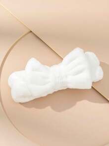 Multifunctional Headband, Bow Headband, Reusable SPA Headband, Solid Color Plush Headband, Fluffy Hair Scrunchie, Yoga Headband, Adjustable Elastic Makeup Headband, Shower Headband