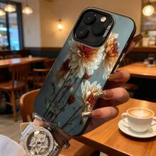 Funda de Teléfono Diseño Floral Transparente con Flores Blancas y Marrones para  14 Pro Max  13 Pro  Galaxy S23 S22 Plus Ajuste Universal para Todas las Estaciones Opción de Regalo Ideal - Negro - Ver 7