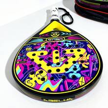 ABELHA New Carbon Fiber Paddle Racket, Team Sport Short-Handle Squash Paddle, Outdoor Sport Padel Tennis Racket, Paddle Tennis Equipment With Storage Backpack - Yellow - 1pc - View 9