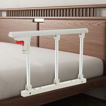Bed Safety Rail, Folding Bed Assist Handle, Fold Down Bed Rail, Foldable Adult Safety Supported Handle For Home Care - Bạc và Trắng - Xem 2