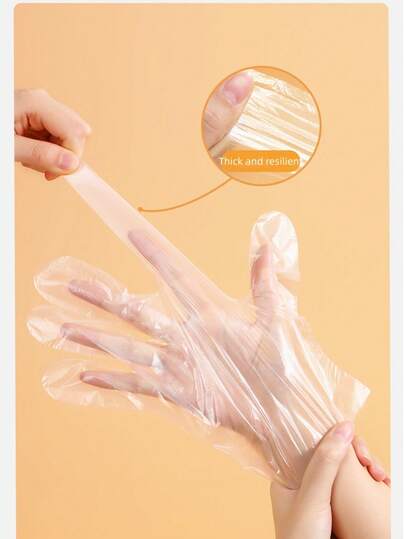 50pcs/100pcs, Disposable Plastic Gloves For Cooking And CleaningTransparent Waterproof Oil-Proof, Anti-Slip, Anti-Dirt For Home, Kitchen, Restaurant, Catering And Outdoor Snacks Use,Dining, Grilling, Cleaning - Food Safety, Multi-Purpose Gloves